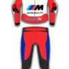 Rear view of the Custom BMW 2 Piece Racing Suit by Go Max Racing