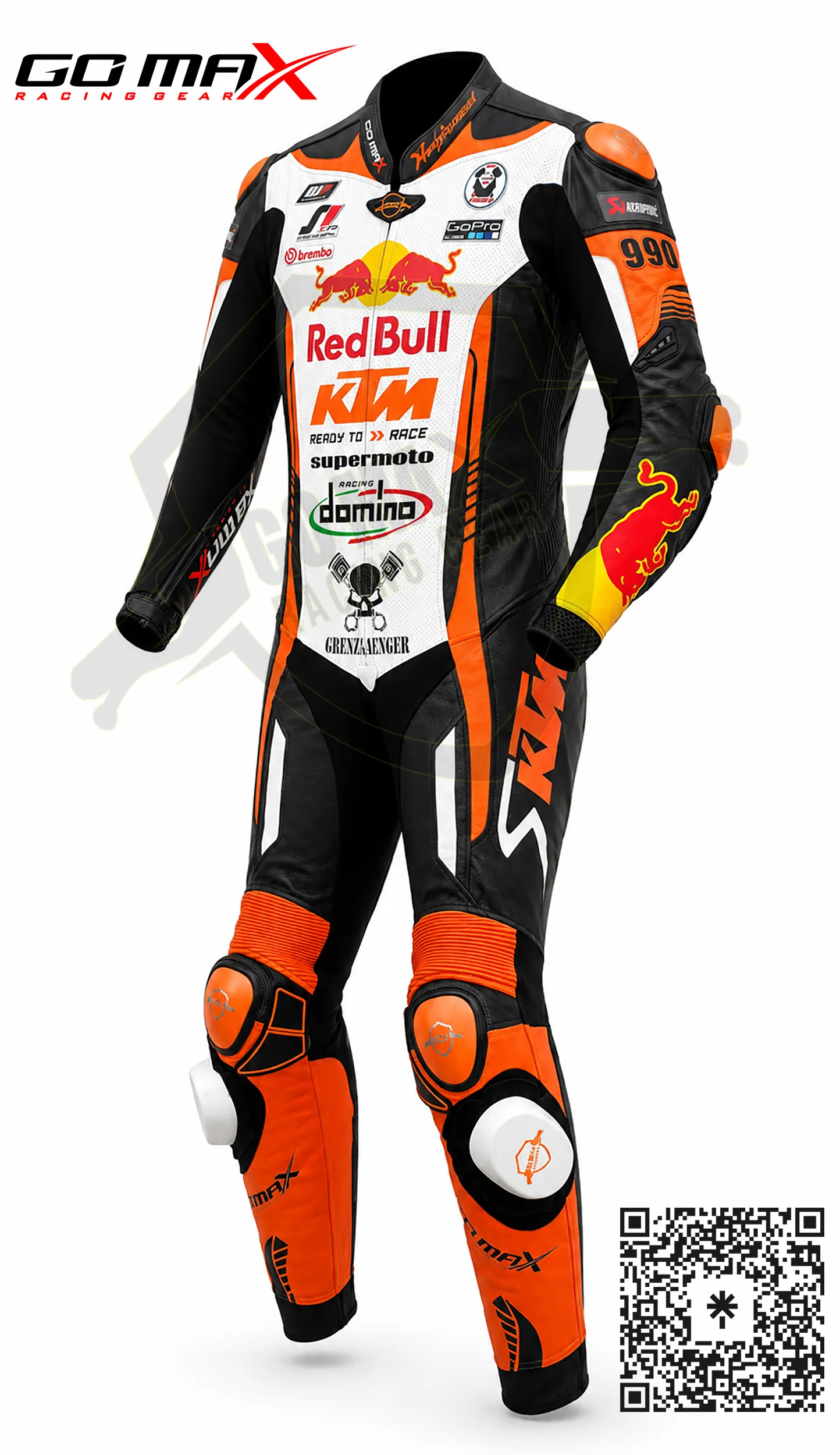 Side profile of KTM Motorcycle Racing Suit showing ergonomic fit
