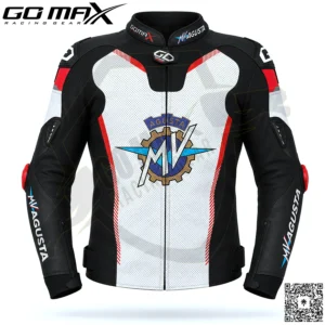 Go Max MV Agusta 800RR Custom Motorcycle Leather Racing Jacket Motorbike Riding Jacket