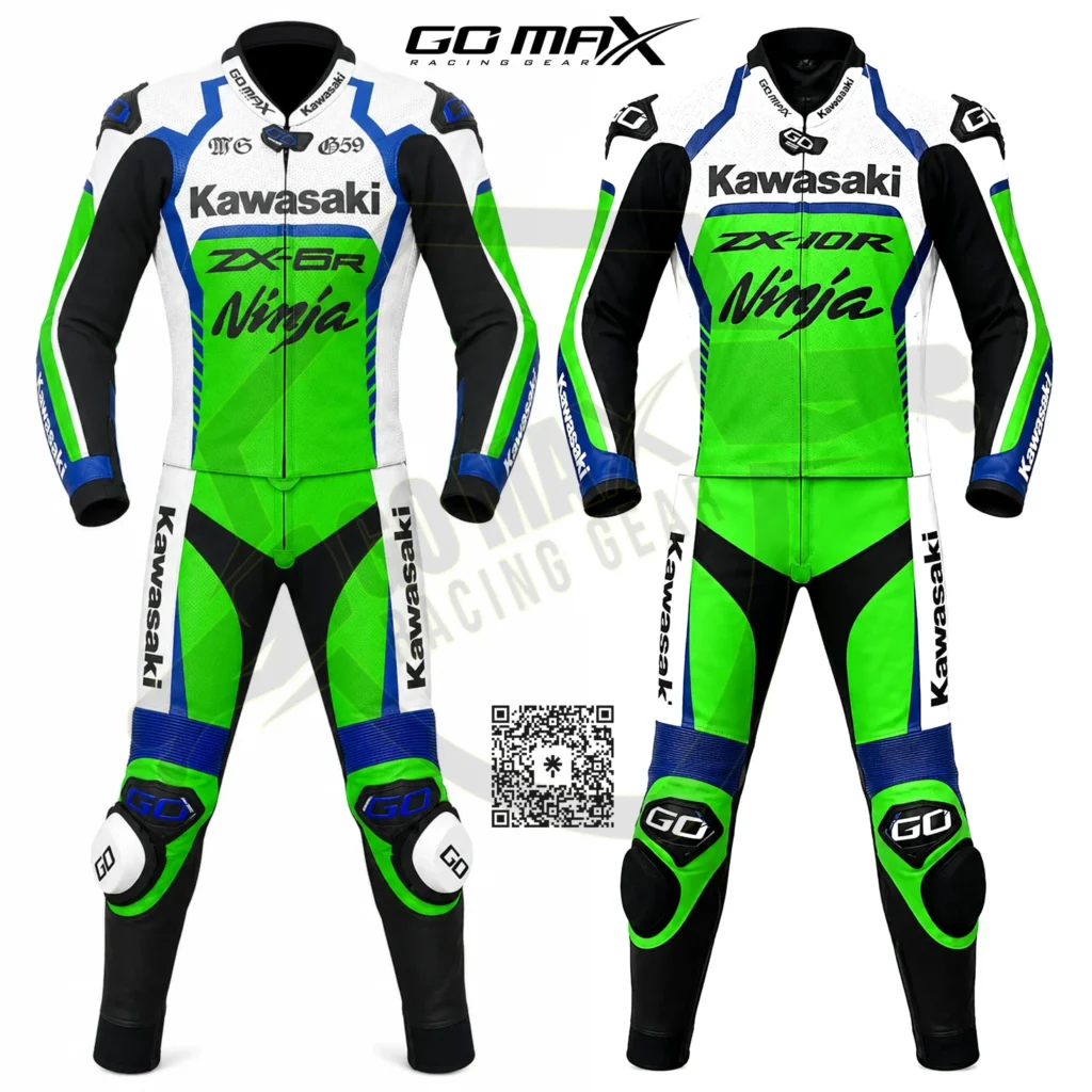 Premium Kawasaki 2 Piece Motorcycle Suit | Go Max Racing