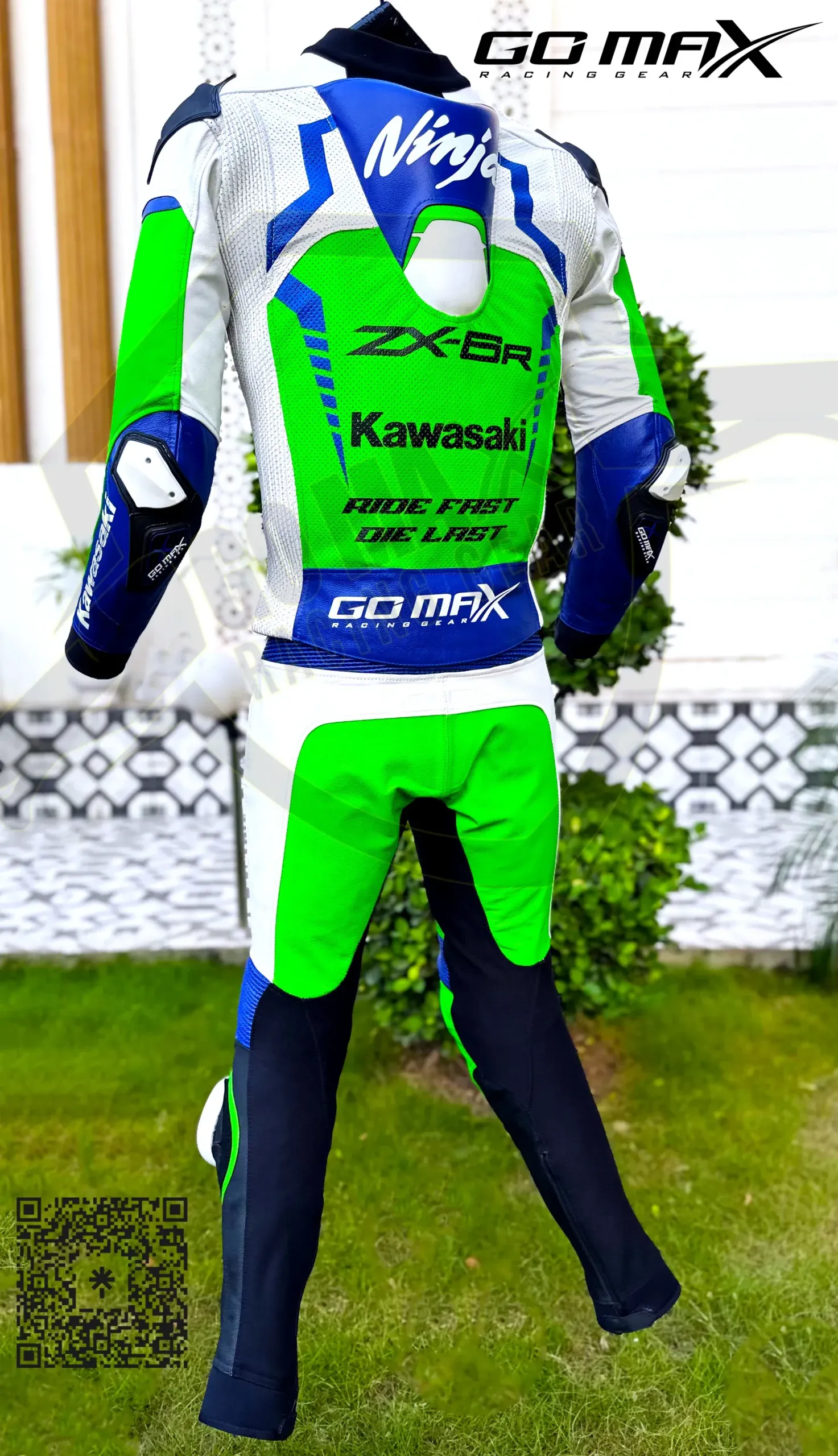 Premium Kawasaki 2 Piece Motorcycle Suit | Go Max Racing