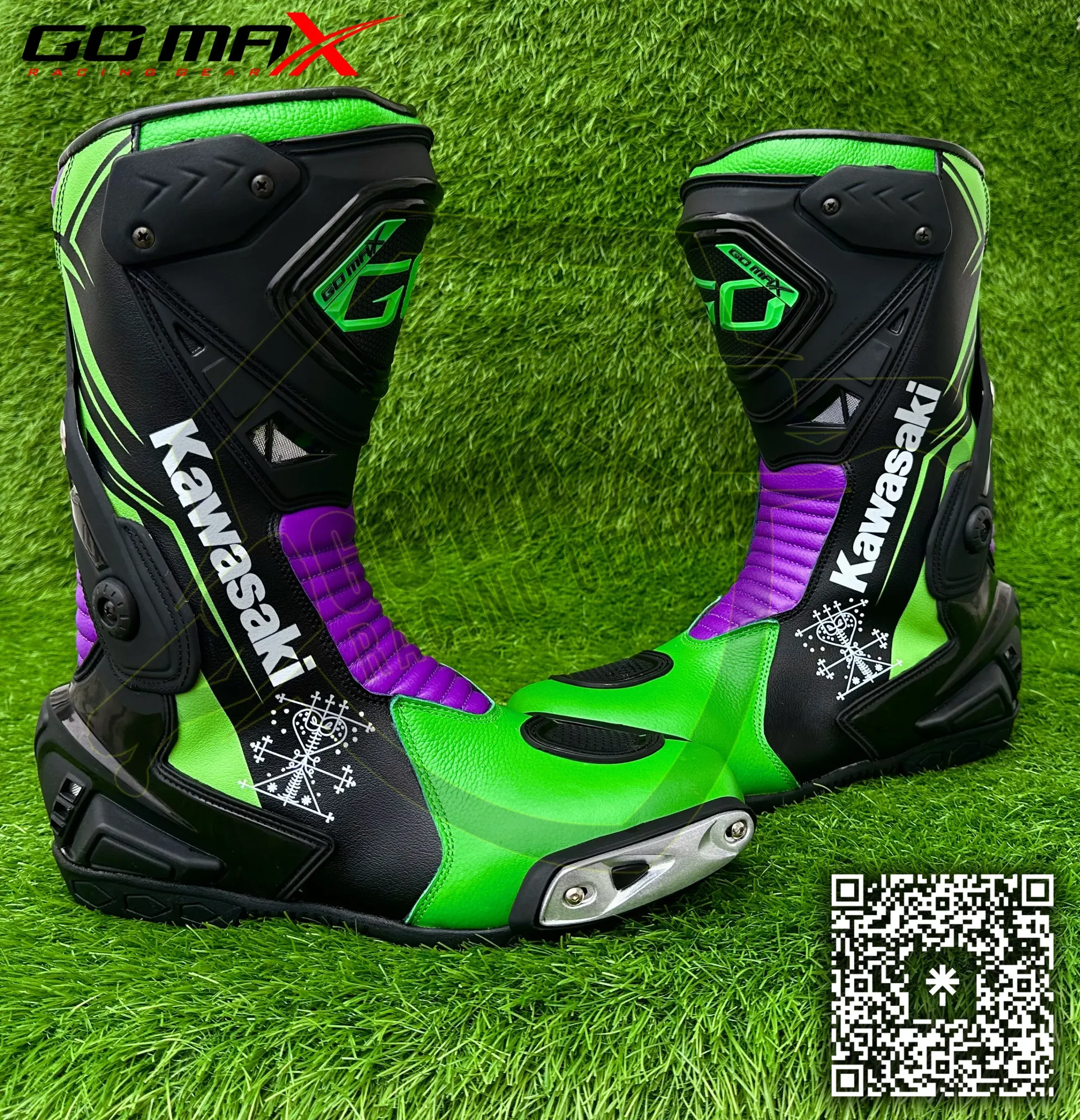 Premium Kawasaki Ninja ZX-14R Leather Racing Suit | CE Armor