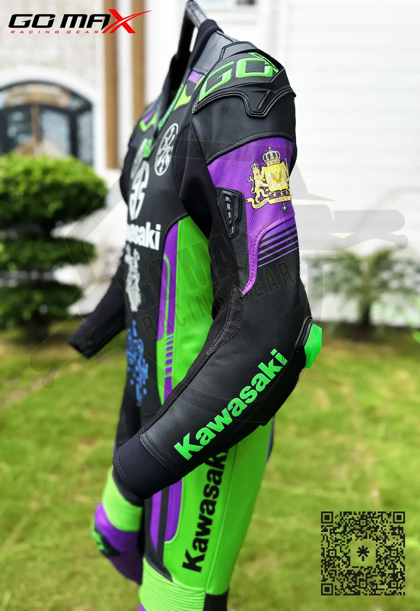 Premium Kawasaki Ninja ZX-14R Leather Racing Suit | CE Armor