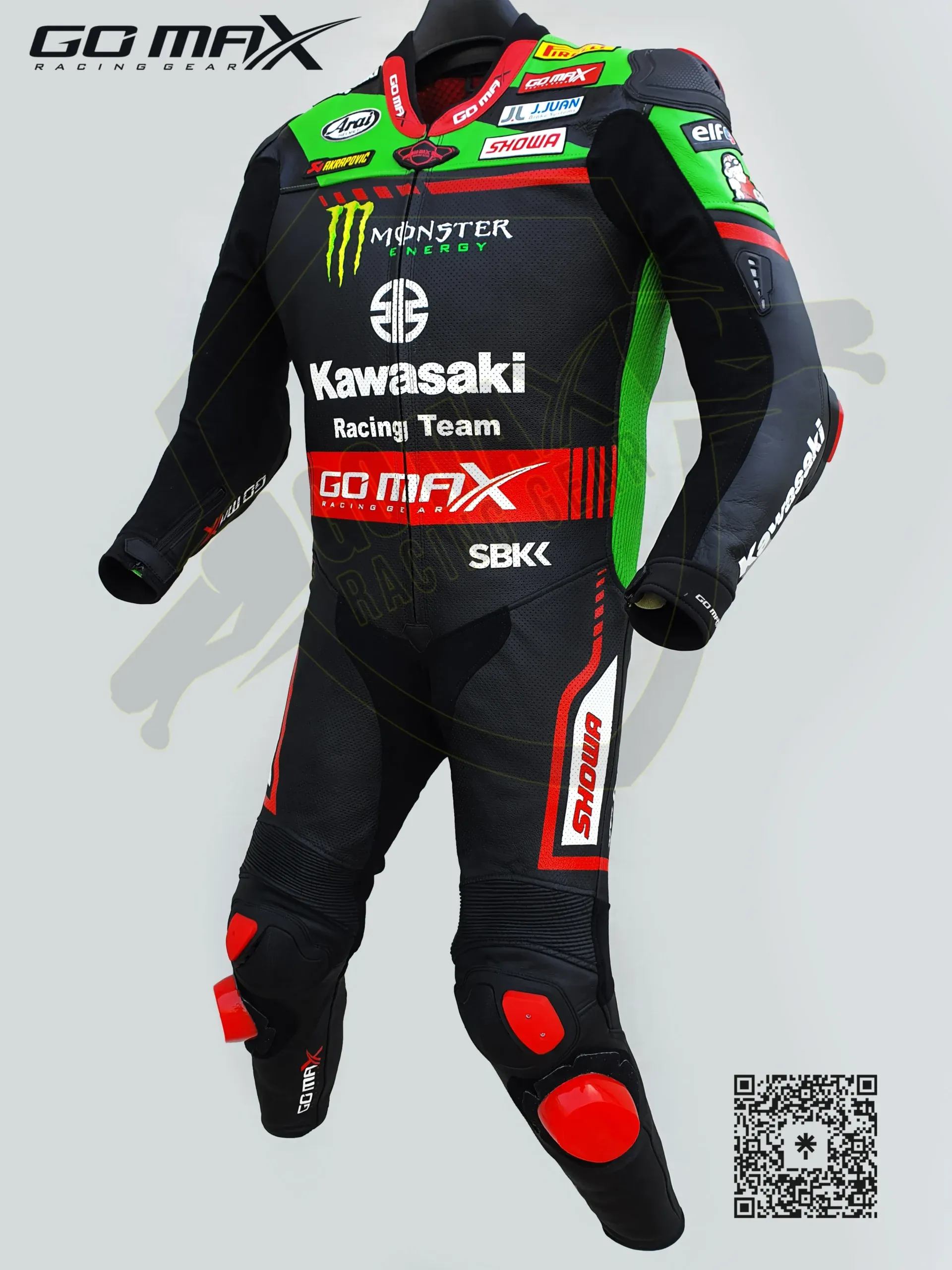 Kawasaki race suit side detailed view