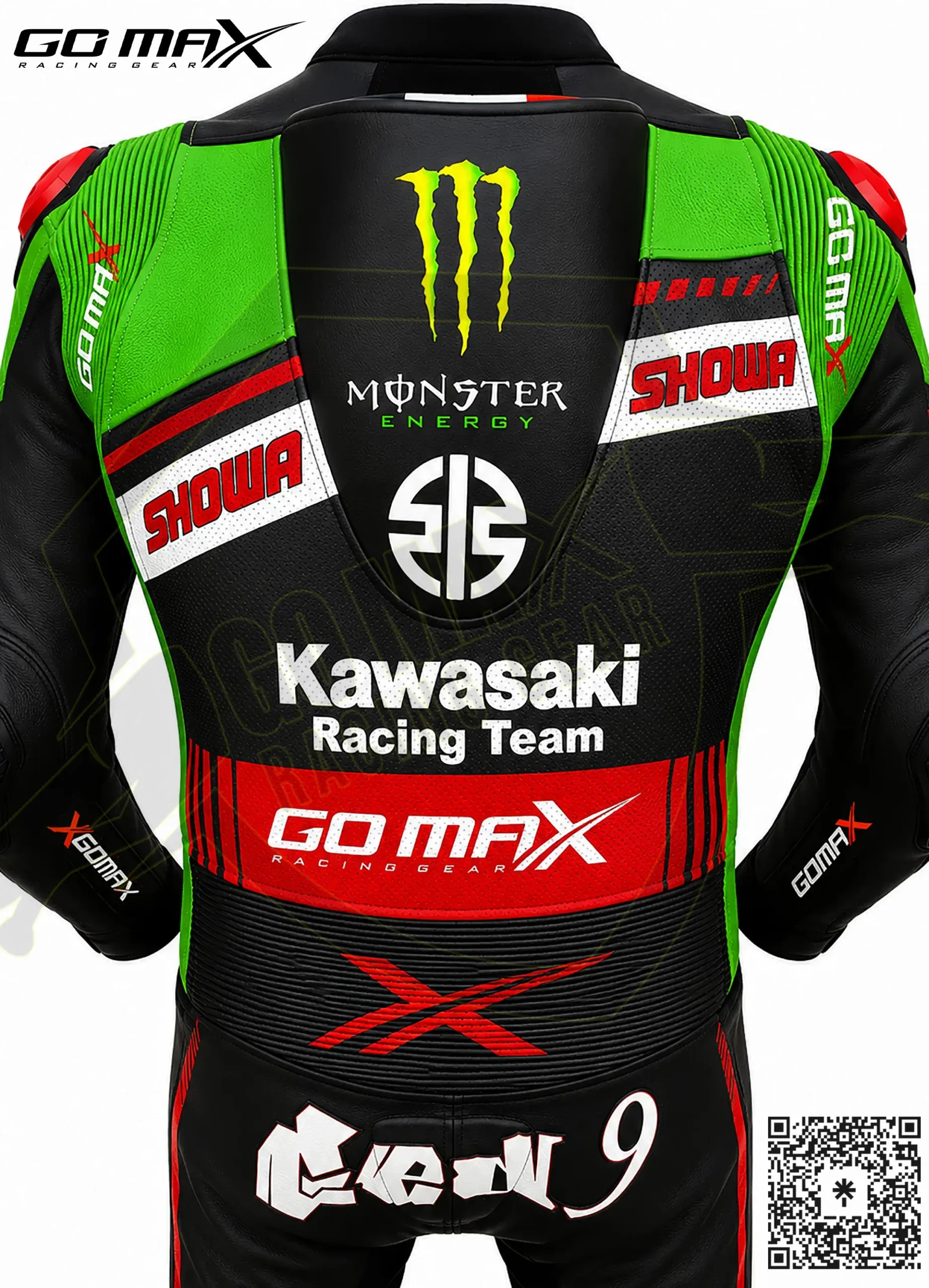 Kawasaki racing suit rear view
