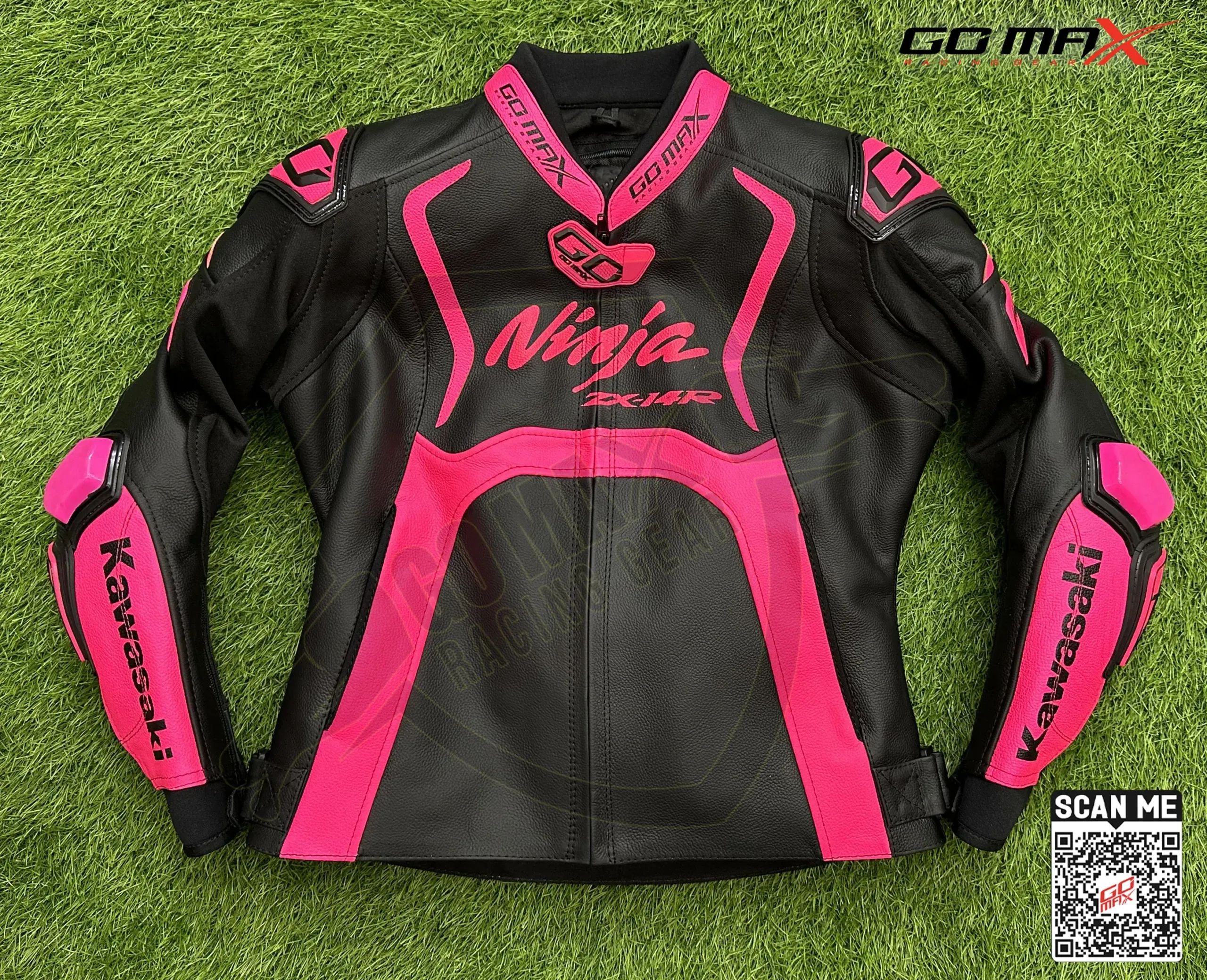 Women's Motorcycle Racing Jacket | Kawasaki ZX-14R Pink