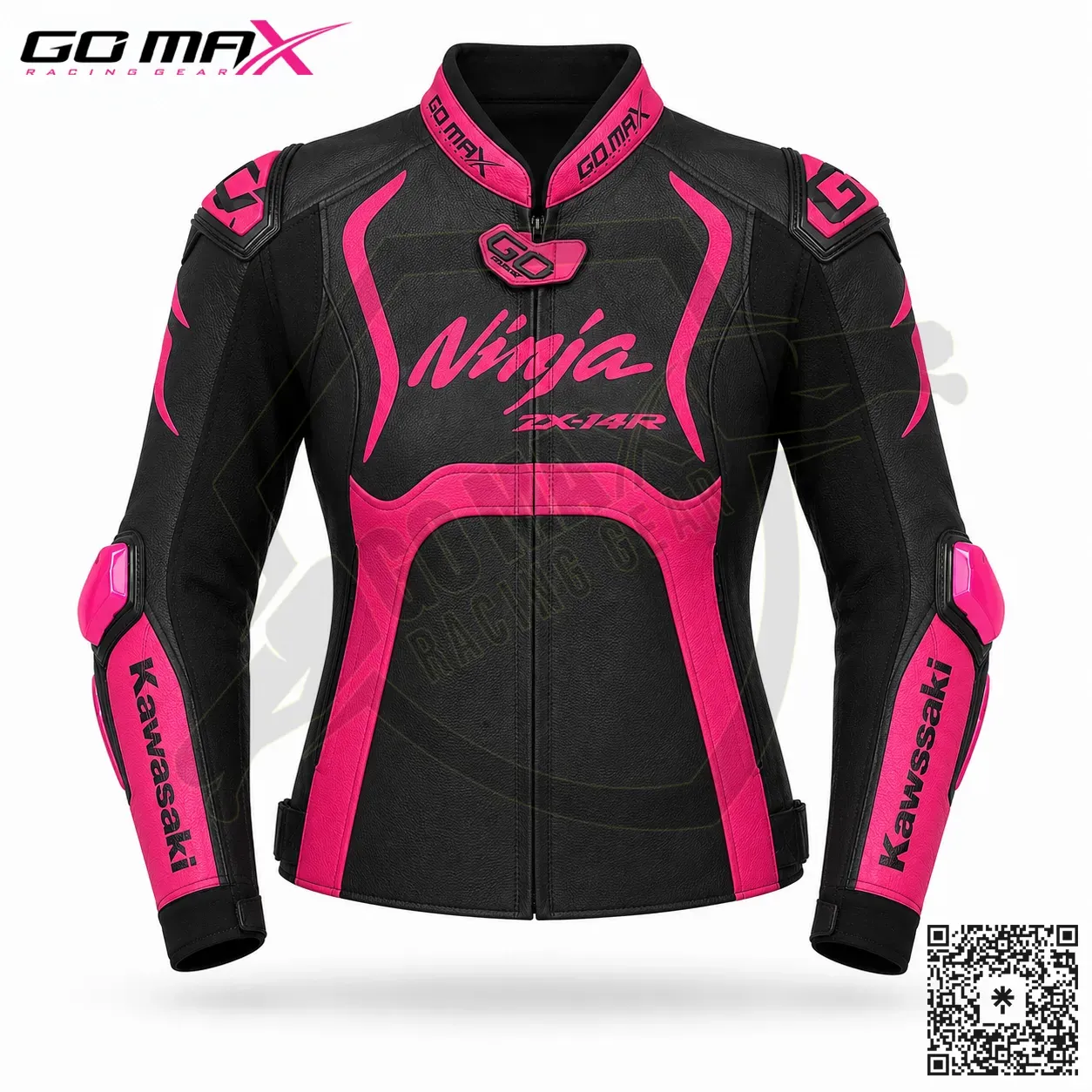 Women's Motorcycle Racing Jacket | Kawasaki ZX-14R Pink